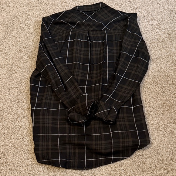 Black Plaid Women’s Shirt - Picture 3 of 3